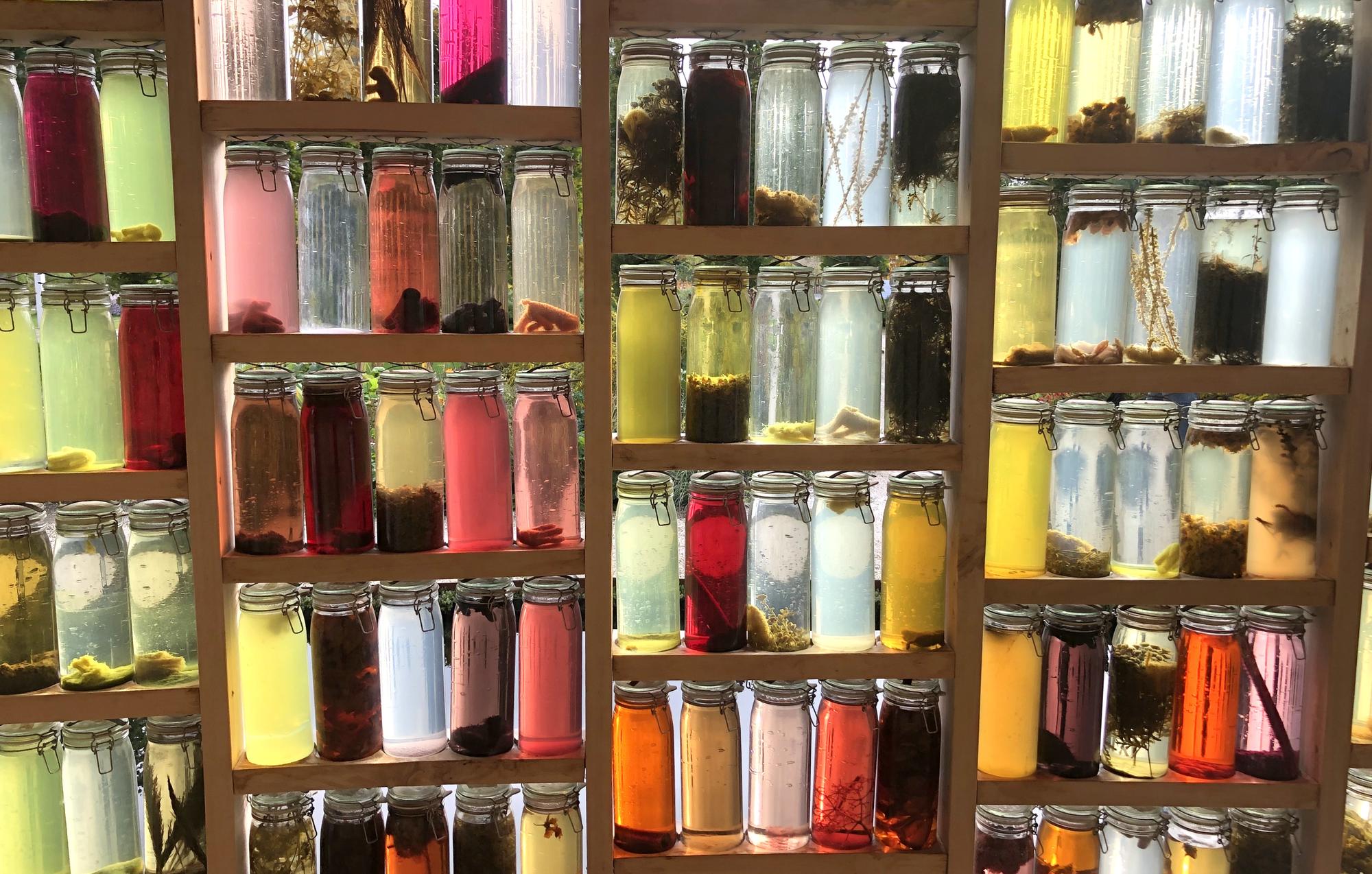 Organized spice jars and labels